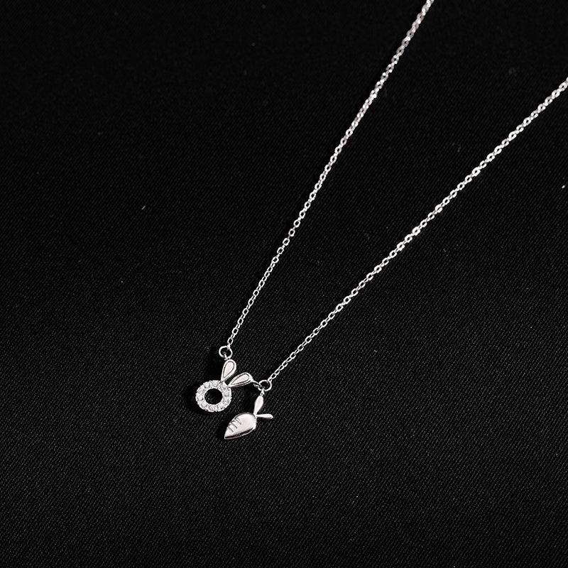 Pure silver necklace female clavicle chain