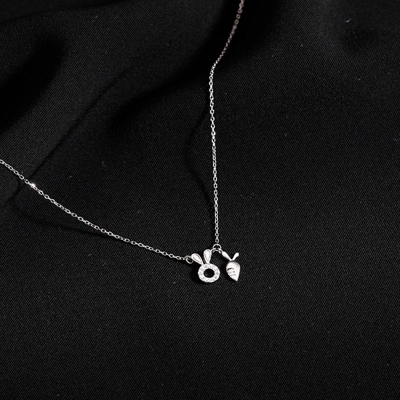 Pure silver necklace female clavicle chain
