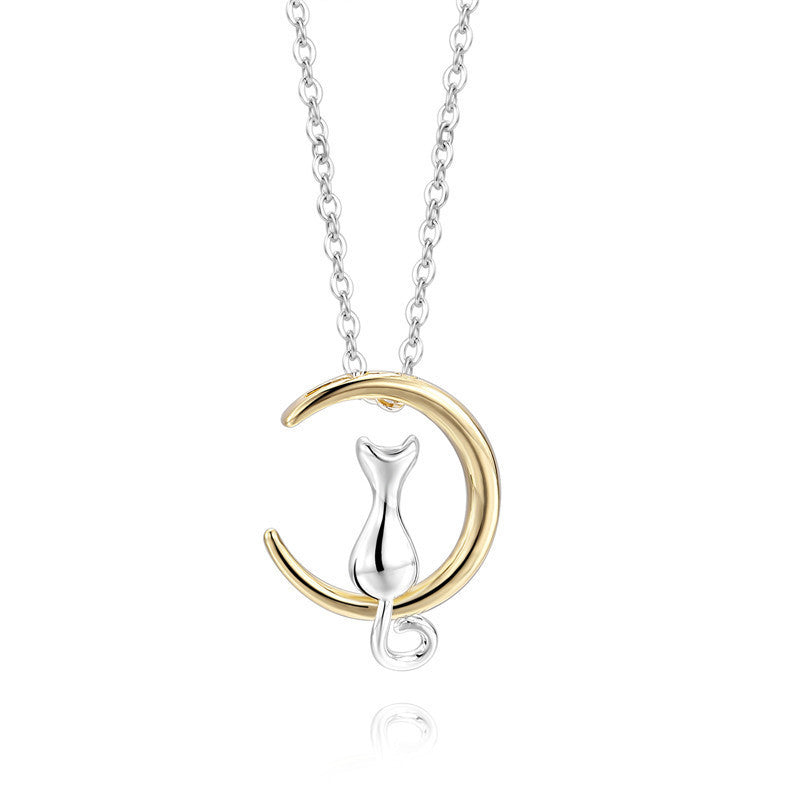 Pet Charm Moon Cat Choker Pendant Necklace