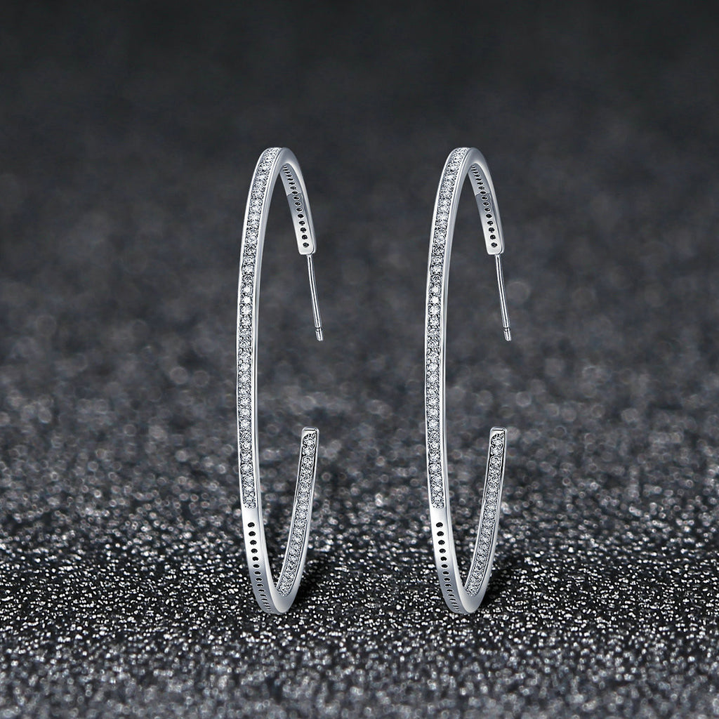 Large Circle Hoop Earrings