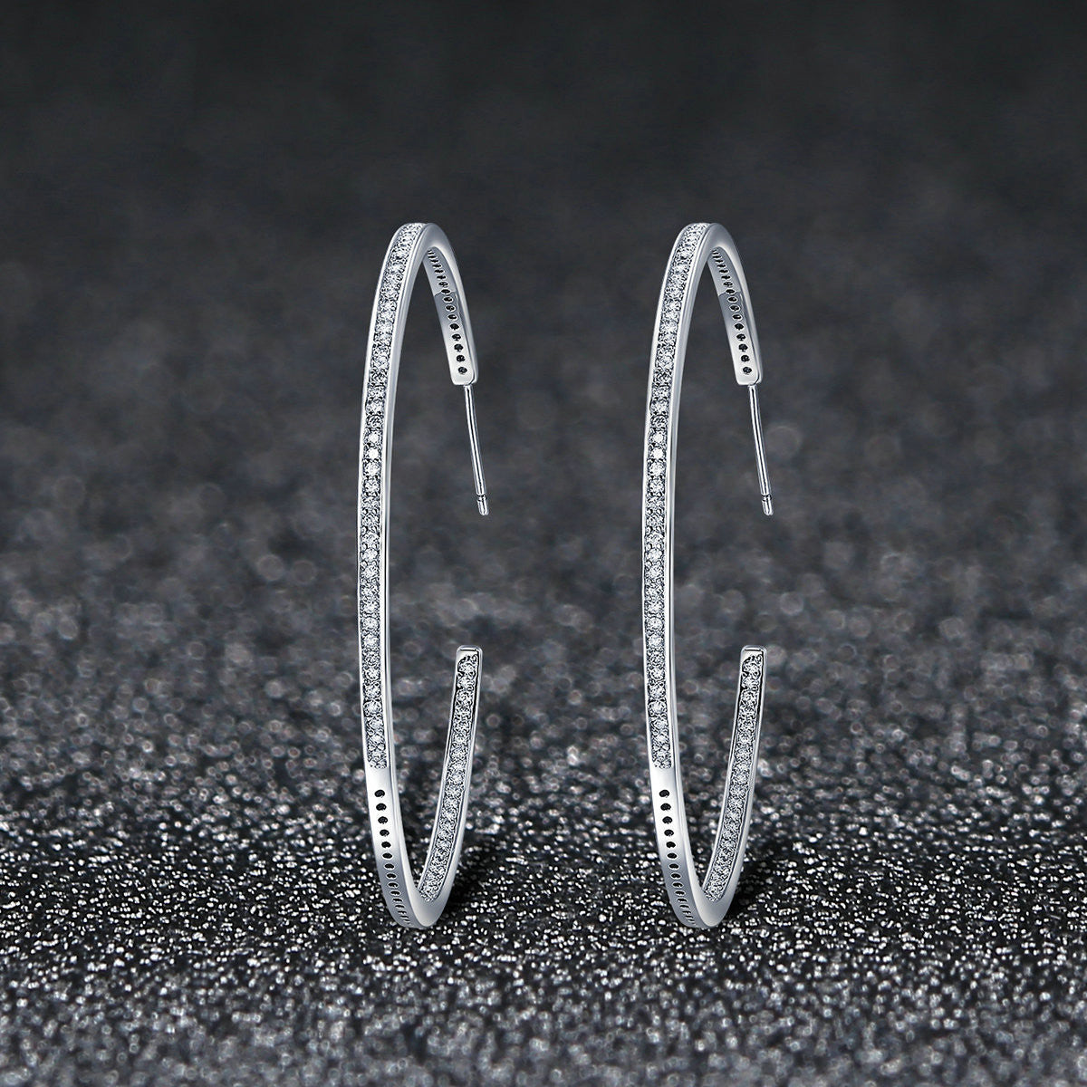 Large Circle Hoop Earrings