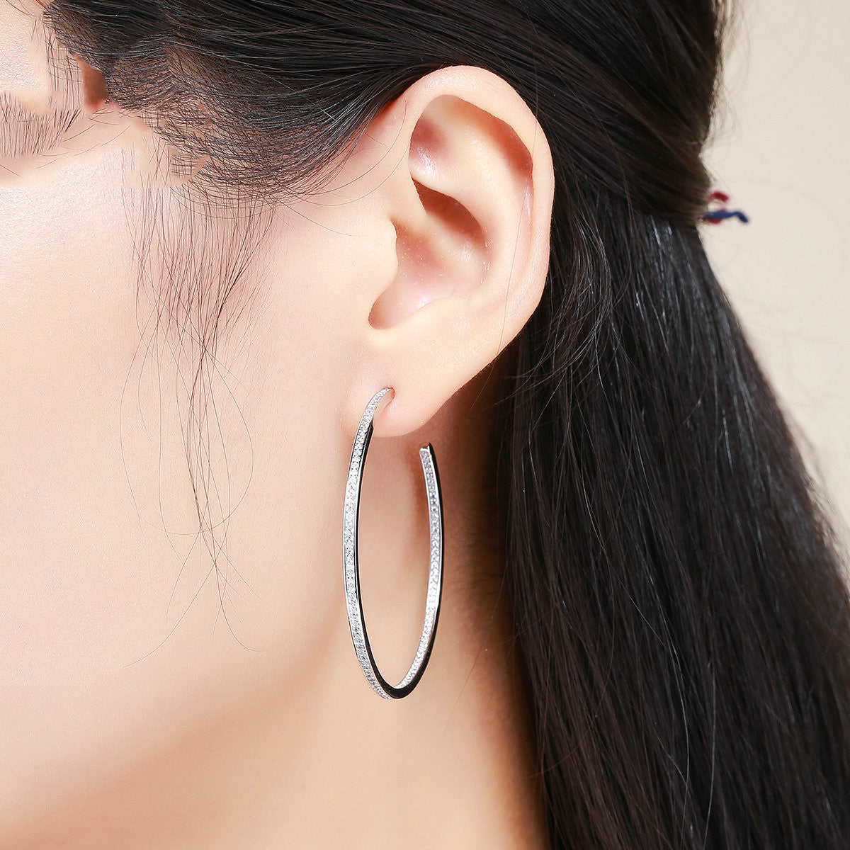 Large Circle Hoop Earrings