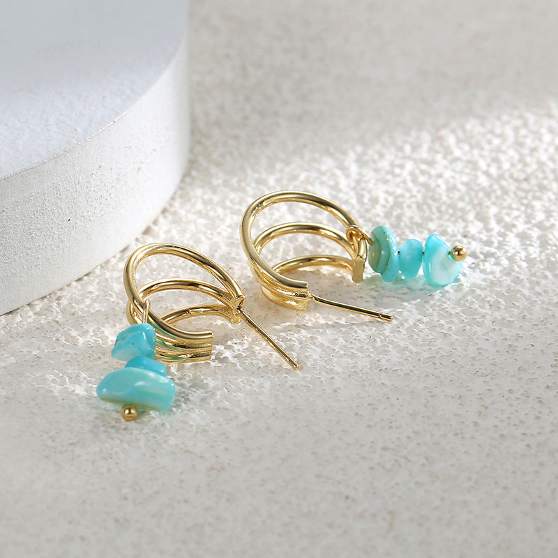 Hoop Earrings - Turquoise