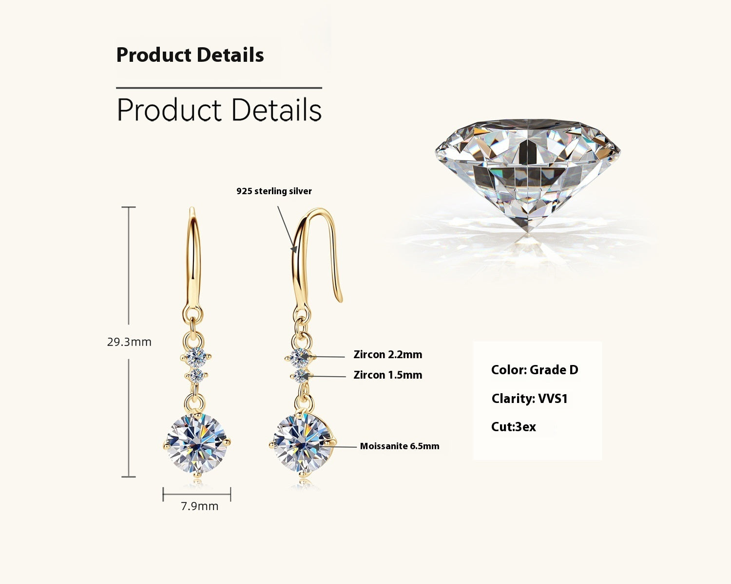 Moissanite Earrings