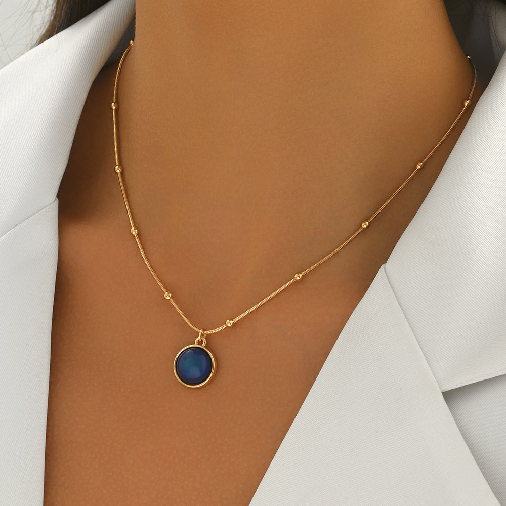 Mood Ring Gold Necklace