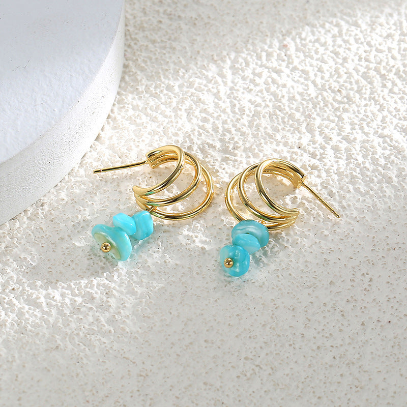 Hoop Earrings - Turquoise