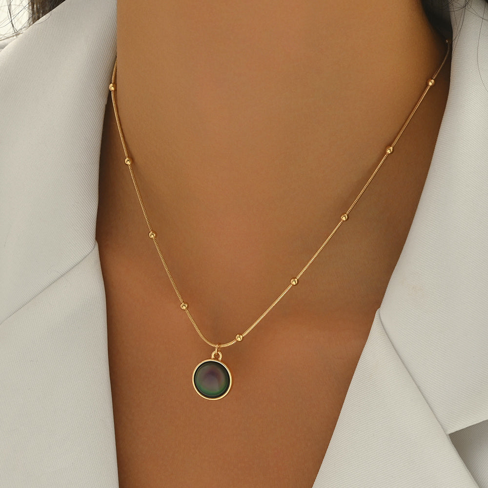 Mood Ring Gold Necklace