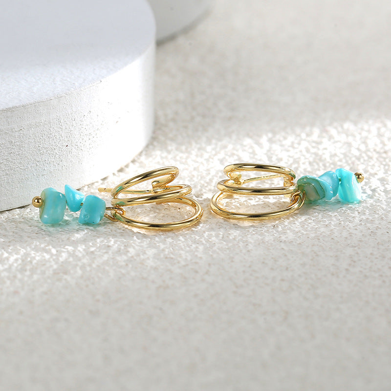 Hoop Earrings - Turquoise