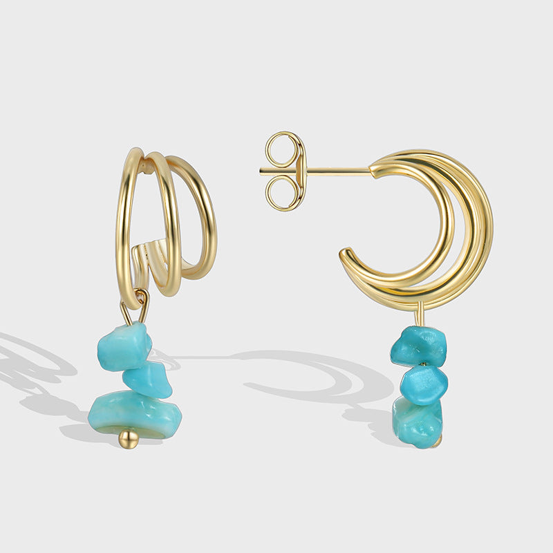 Hoop Earrings - Turquoise