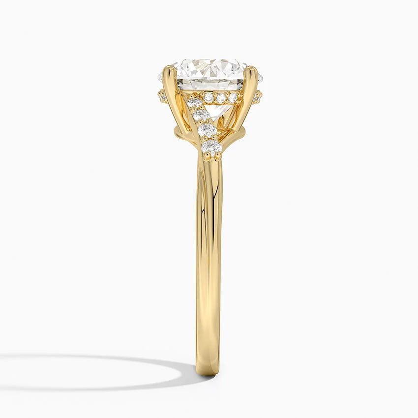 10K GOLD MOISSANITE RING