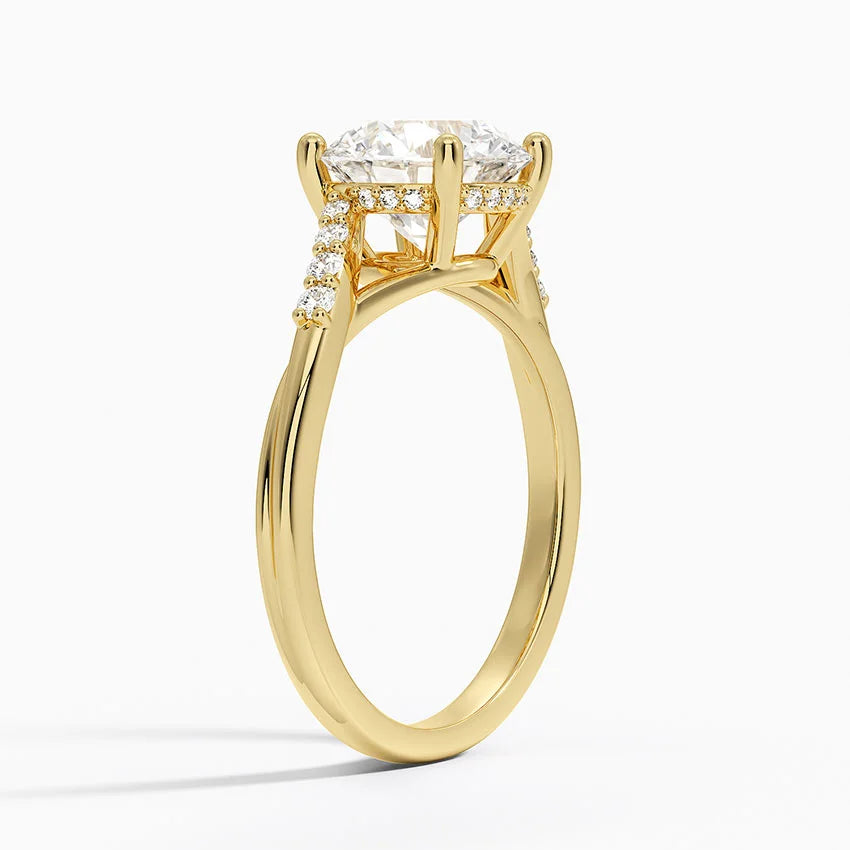 10K GOLD MOISSANITE RING