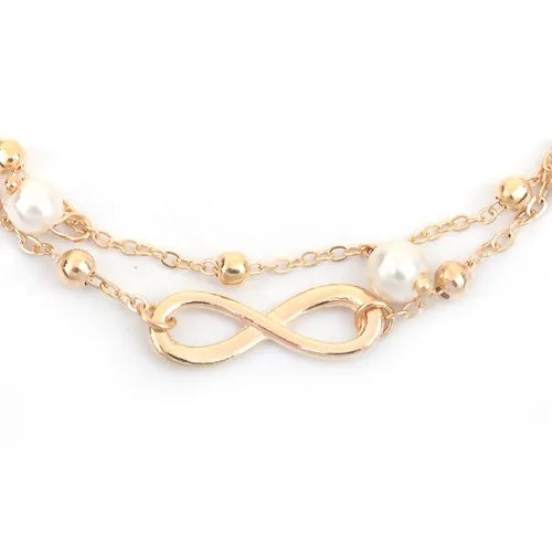 Double Layered Pearl Anklets