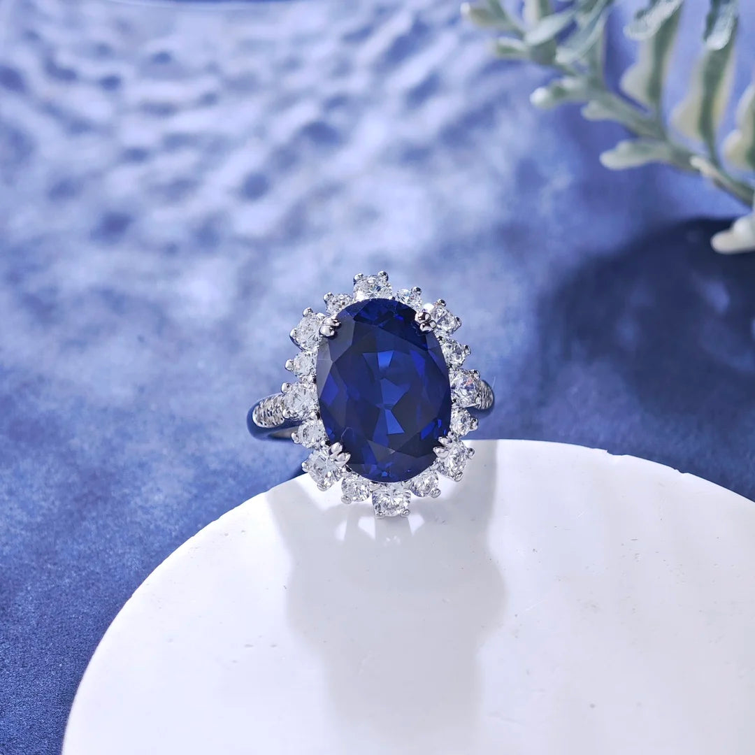 OVAL BLUE SAPPHIRE RING