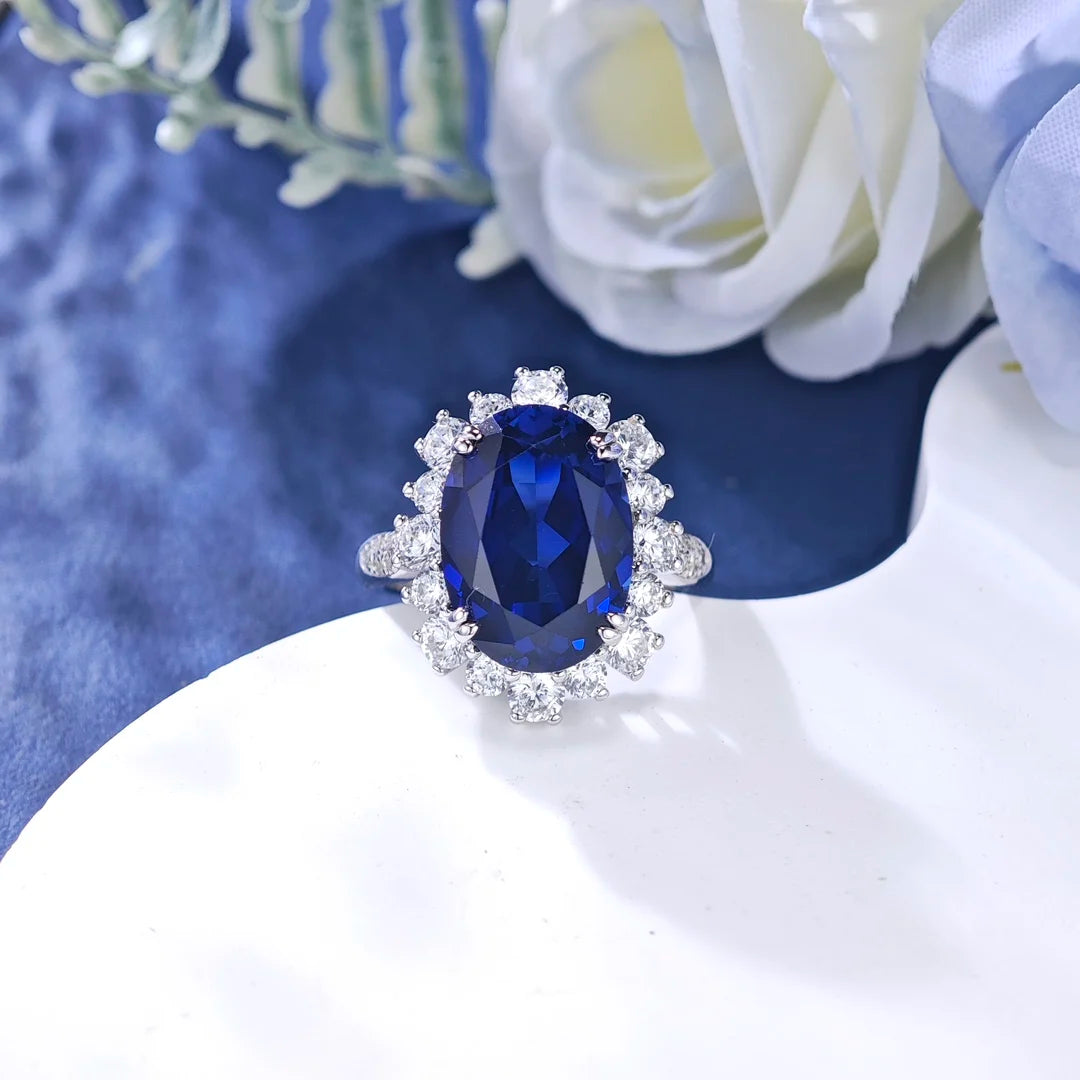 OVAL BLUE SAPPHIRE RING