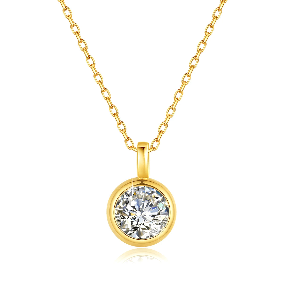 18K GOLD MOISSANITE NECKLACE