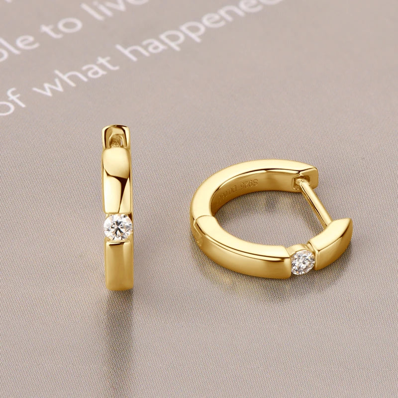 EMERALD GOLD HOOP EARRINGS