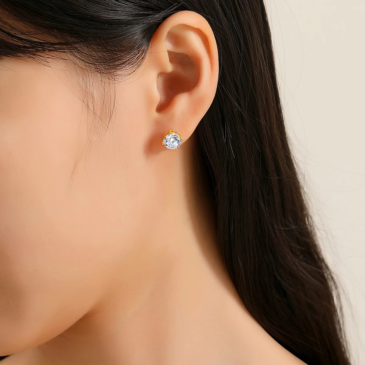 18K GOLD MOISSANITE EARRINGS