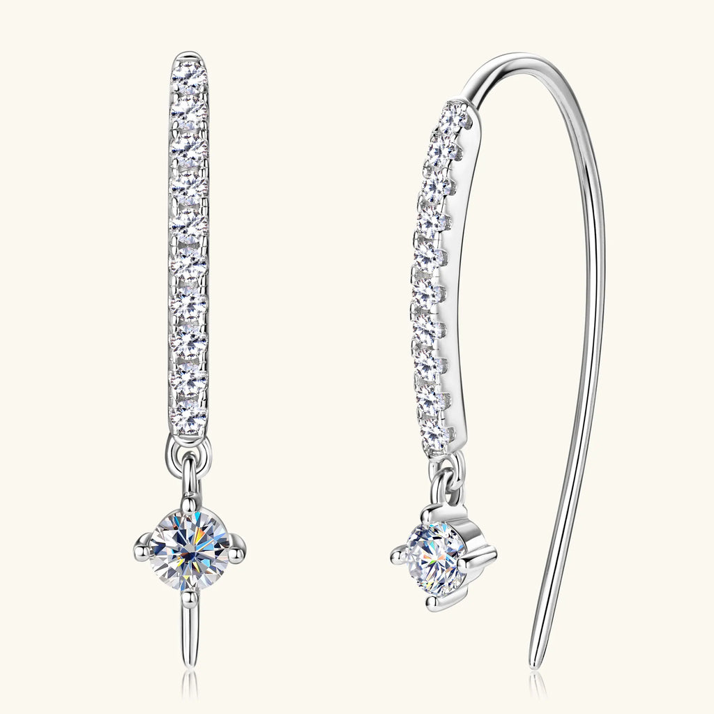 MOISSANITE STERLING SILVER EARRINGS