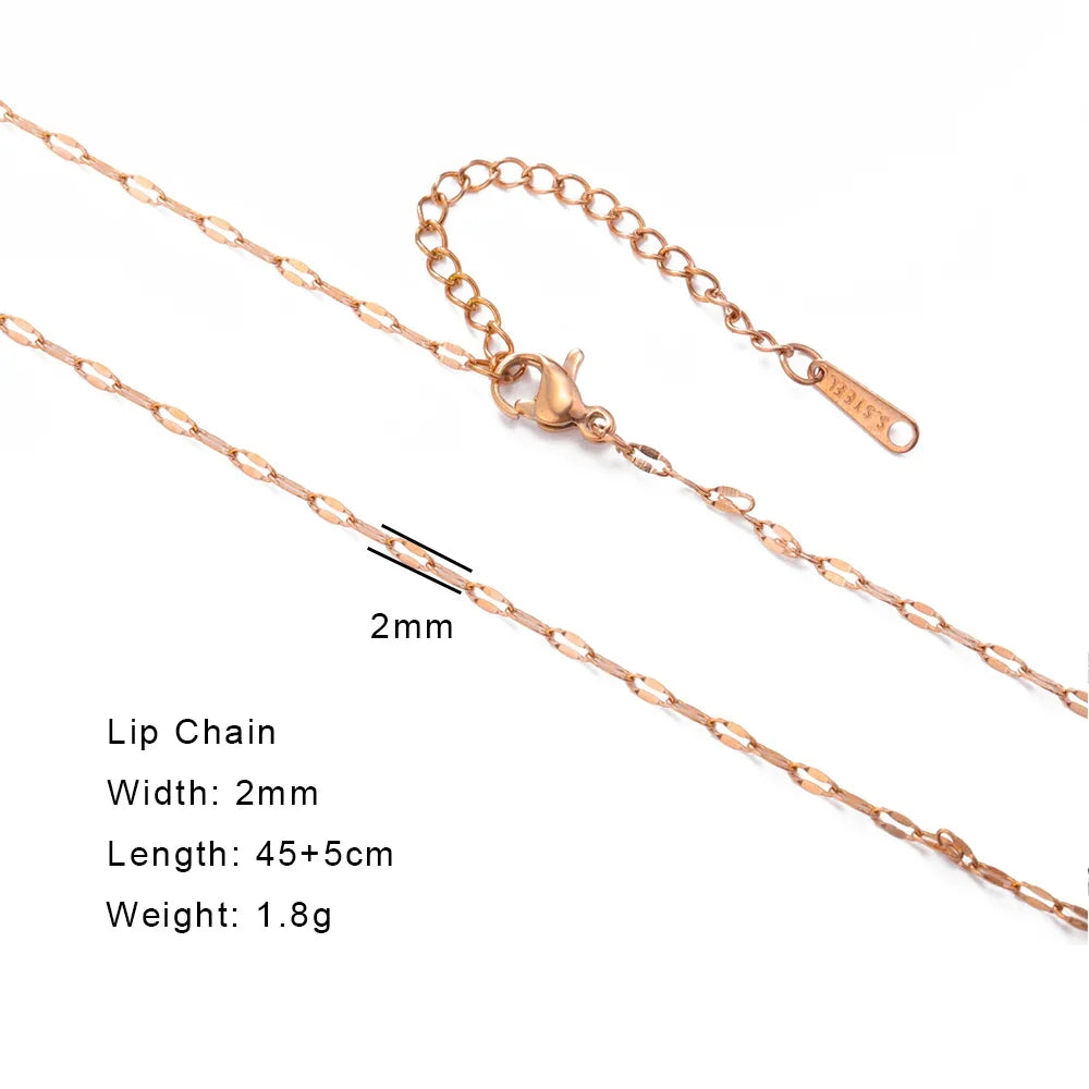 GOLD LIP CHAIN NECKLACES (5PCS)