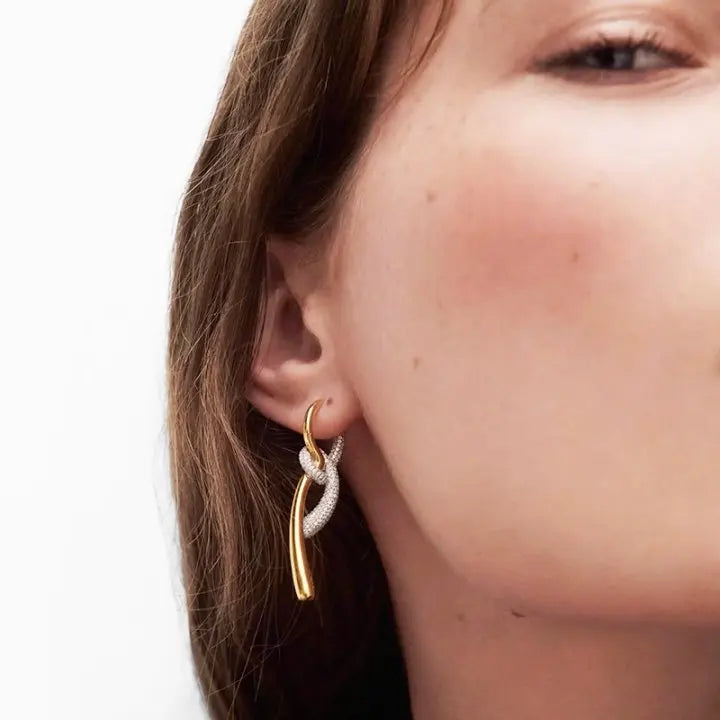 KNOTTED DESIGNER DROP EARRINGS