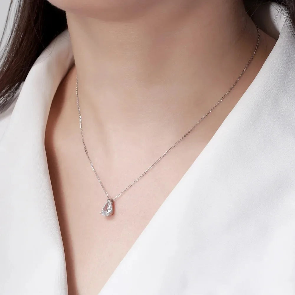 ZIRCON SILVER GOLD NECKLACE