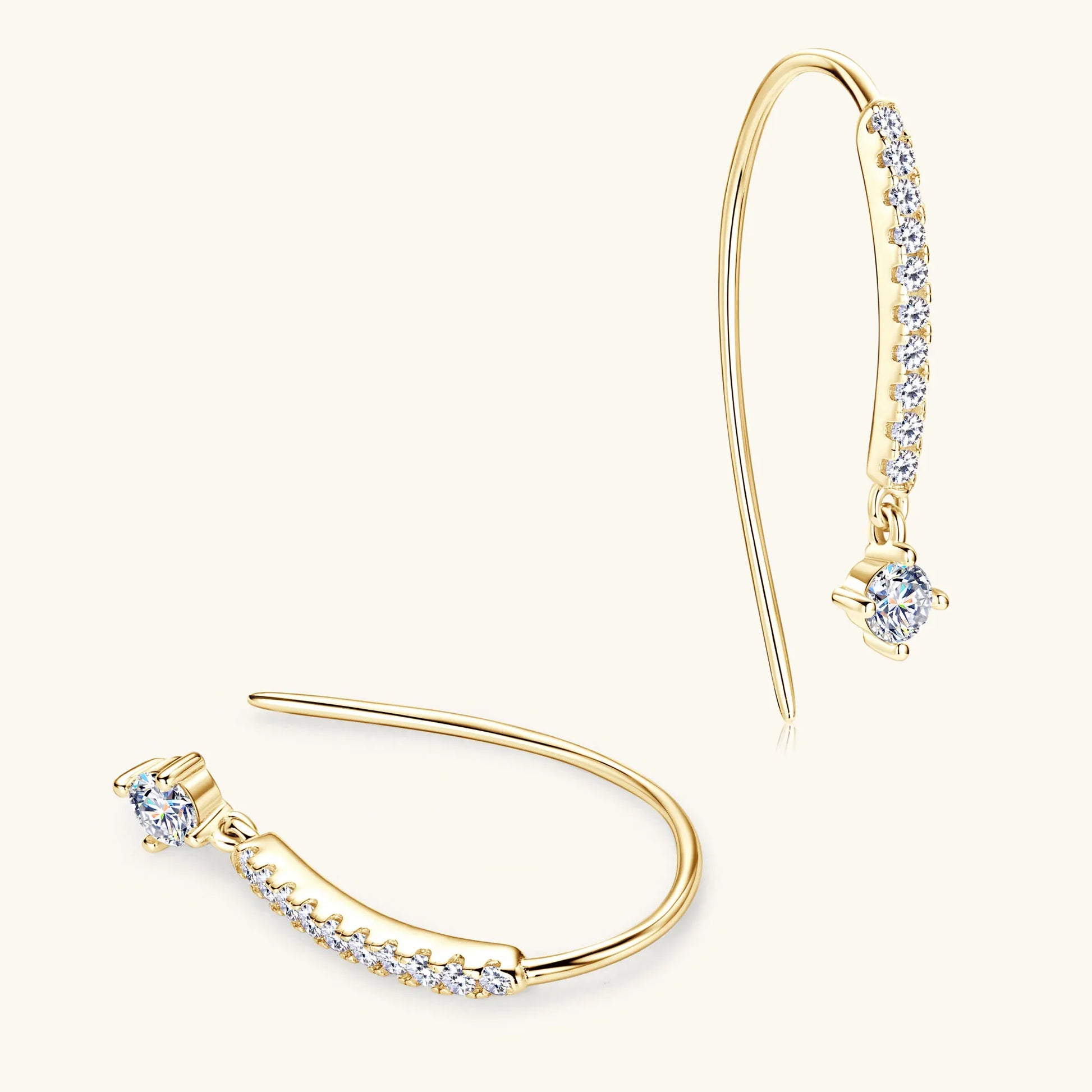 MOISSANITE STERLING SILVER EARRINGS