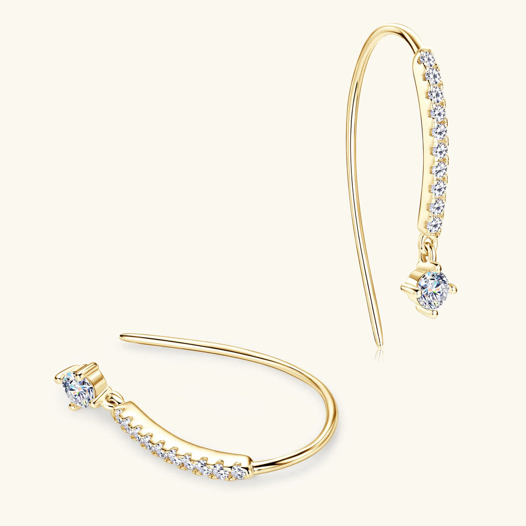 MOISSANITE STERLING SILVER EARRINGS
