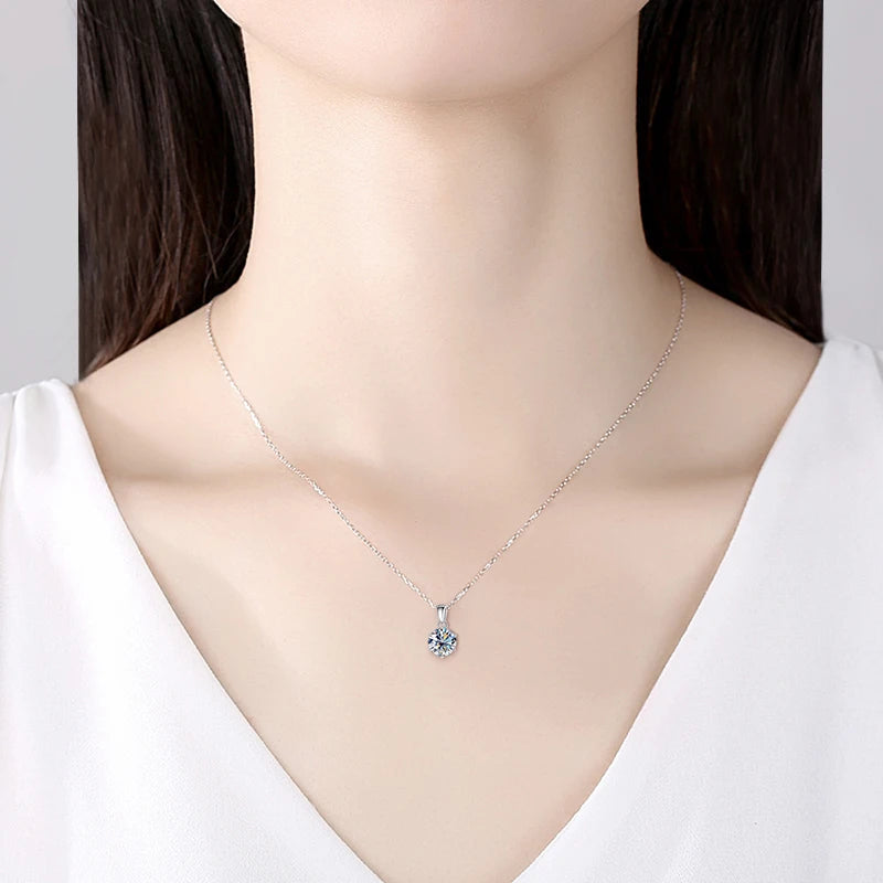 MOISSANITE SILVER NECKLACE