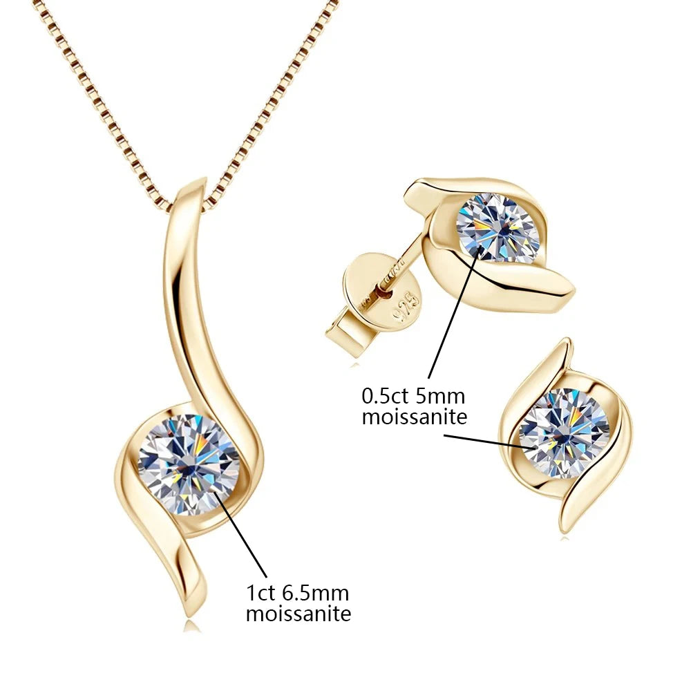 925 SILVER MOISSANITE JEWELRY SET