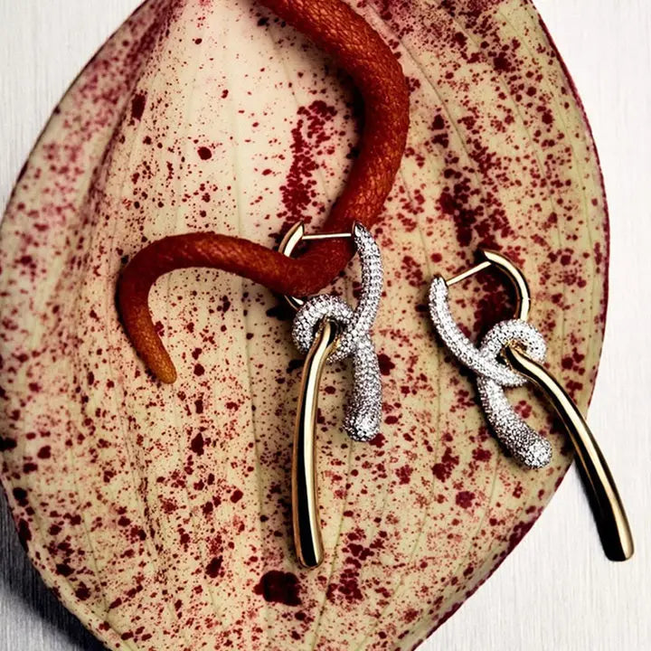 KNOTTED DESIGNER DROP EARRINGS