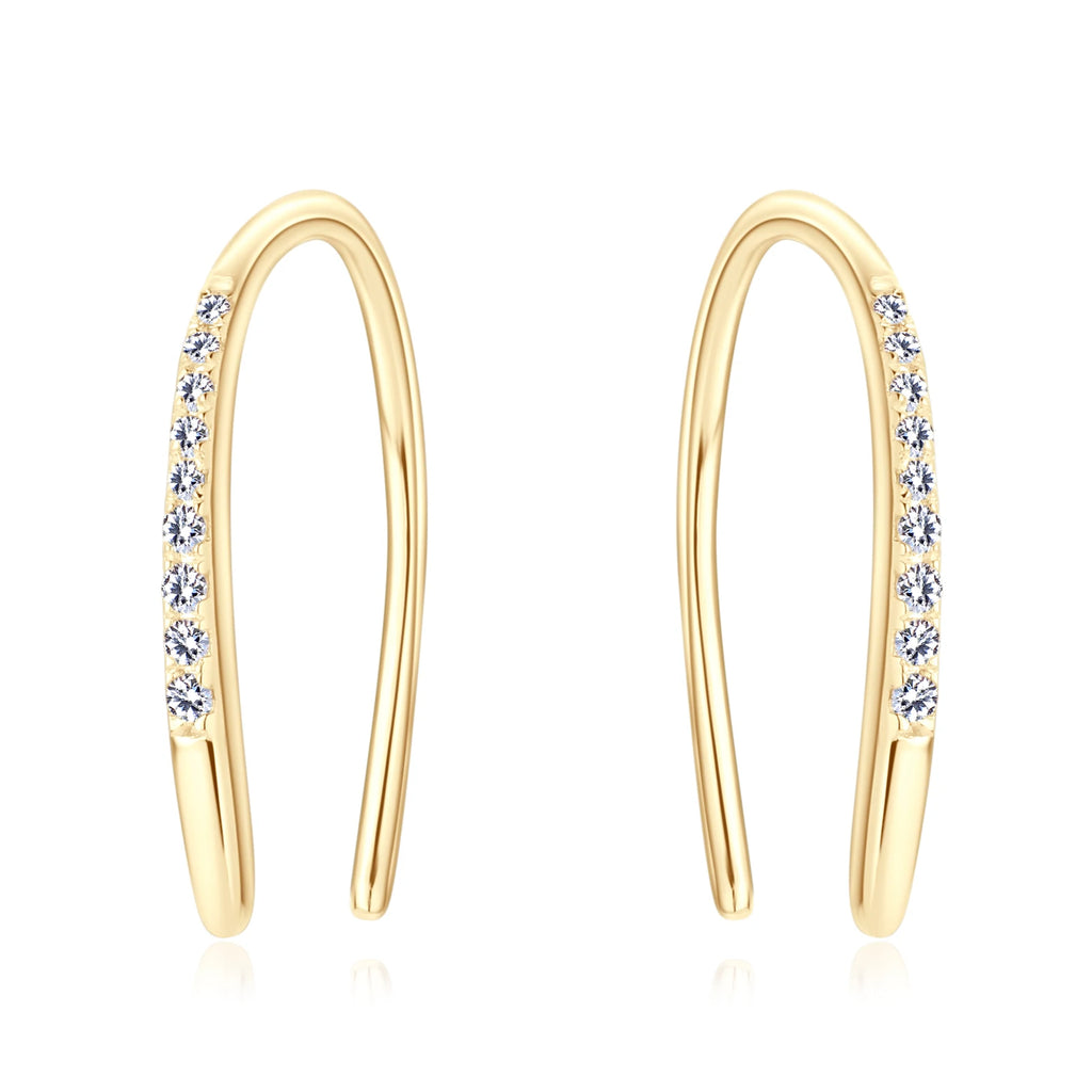 MOISSANITE STERLING SILVER EARRINGS