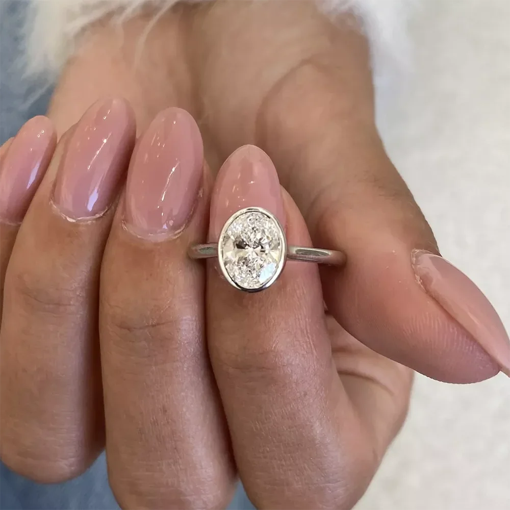 OVAL MOISSANITE ENGAGEMENT RING