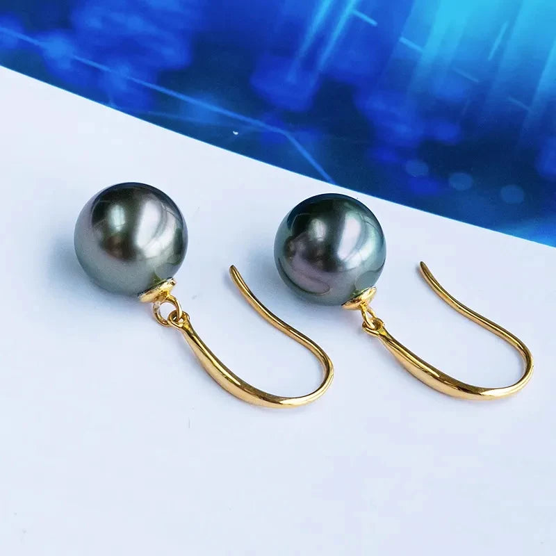 TAHITIAN PEARL GOLD EARRINGS