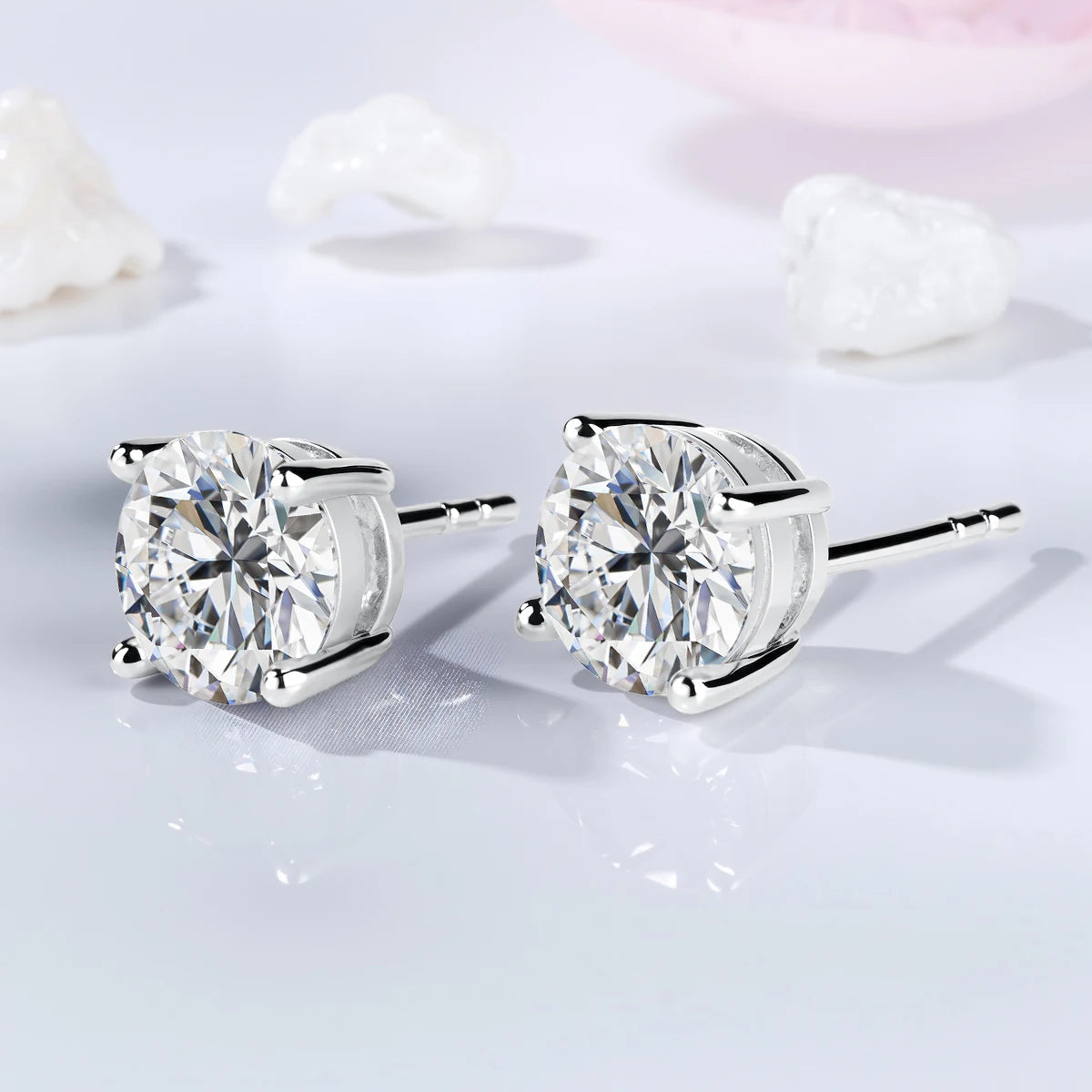 18K GOLD MOISSANITE EARRINGS