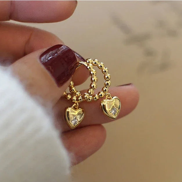 925 SILVER HEART HOOP EARRINGS