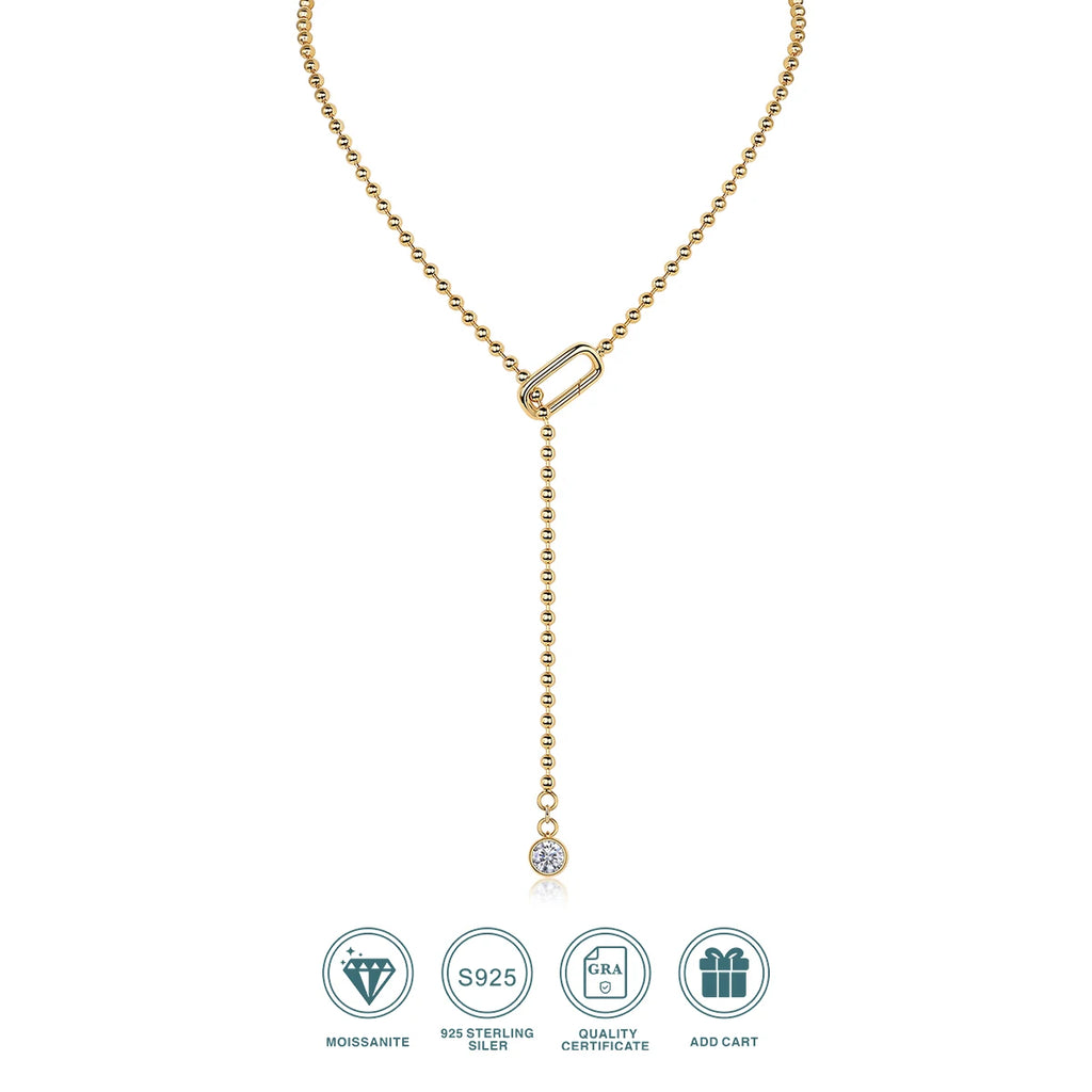 S925 Gold Plated Y Necklace