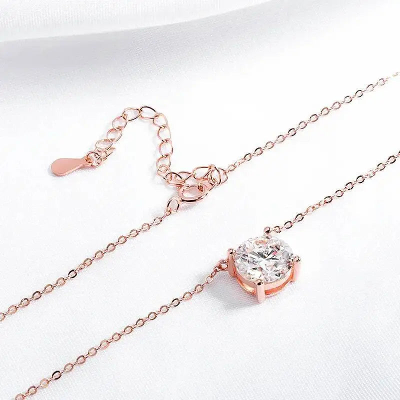 MOISSANITE SILVER WOMENS NECKLACE