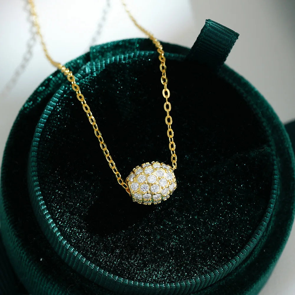 MOISSANITE GOLD PENDANT NECKLACE