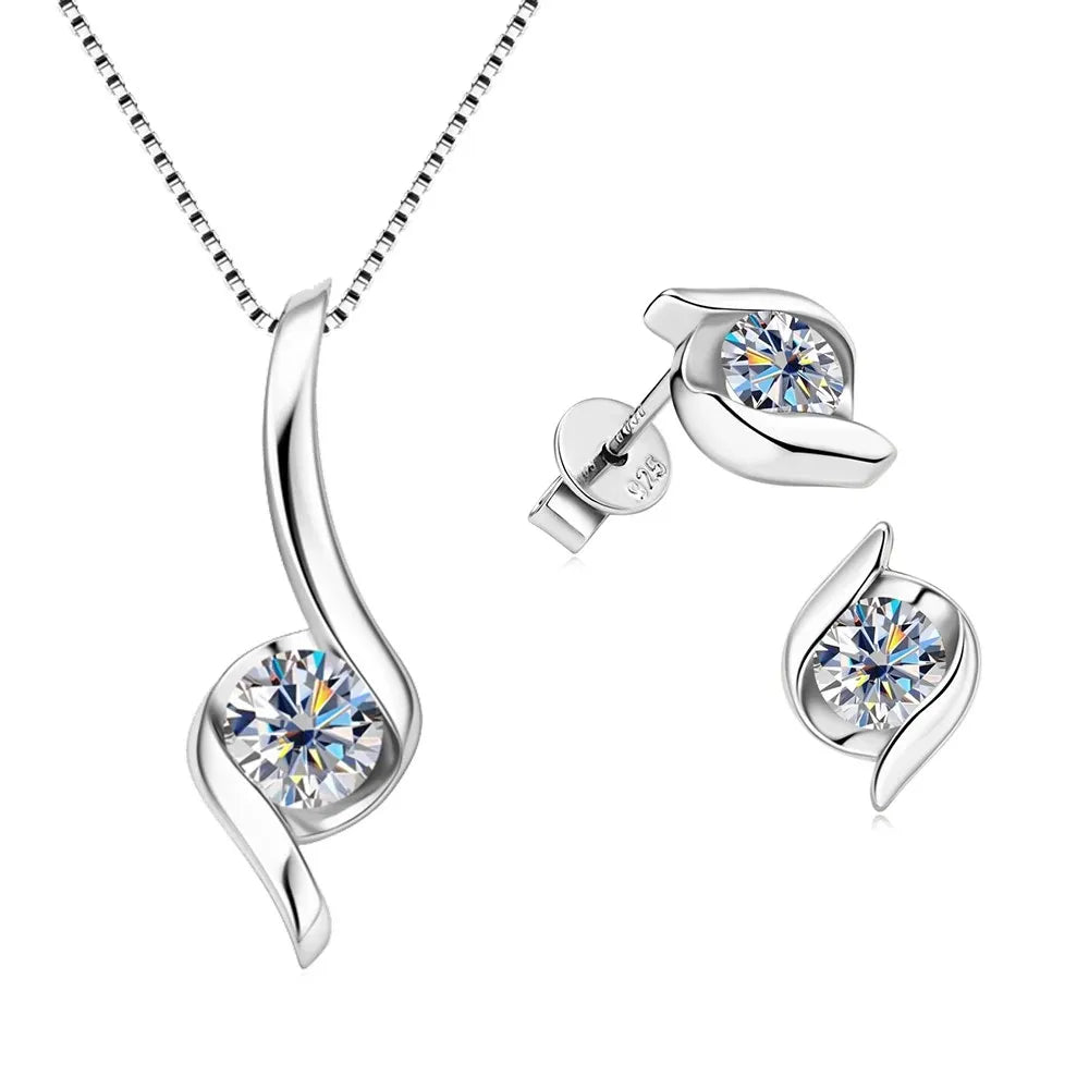 925 SILVER MOISSANITE JEWELRY SET