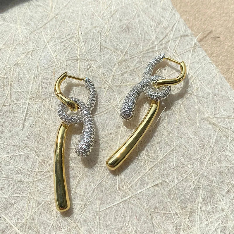 KNOTTED DESIGNER DROP EARRINGS