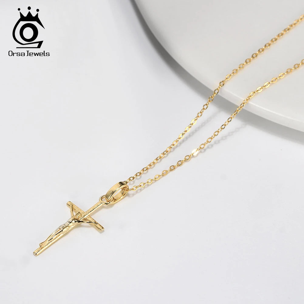 STERLING SILVER CROSS NECKLACE