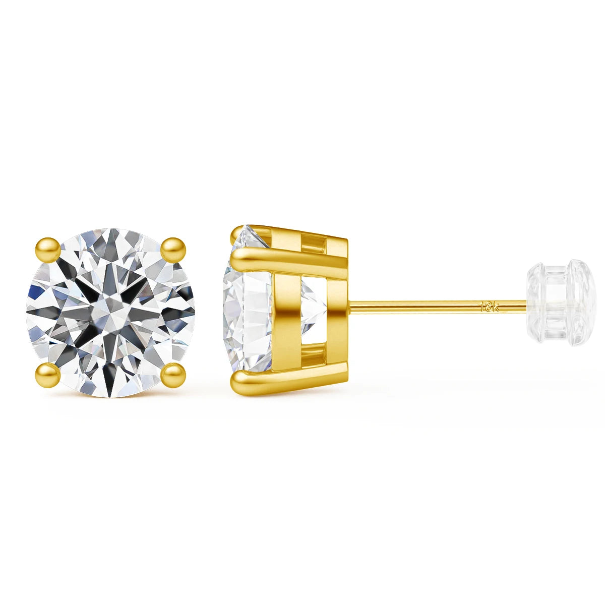 18K GOLD MOISSANITE EARRINGS
