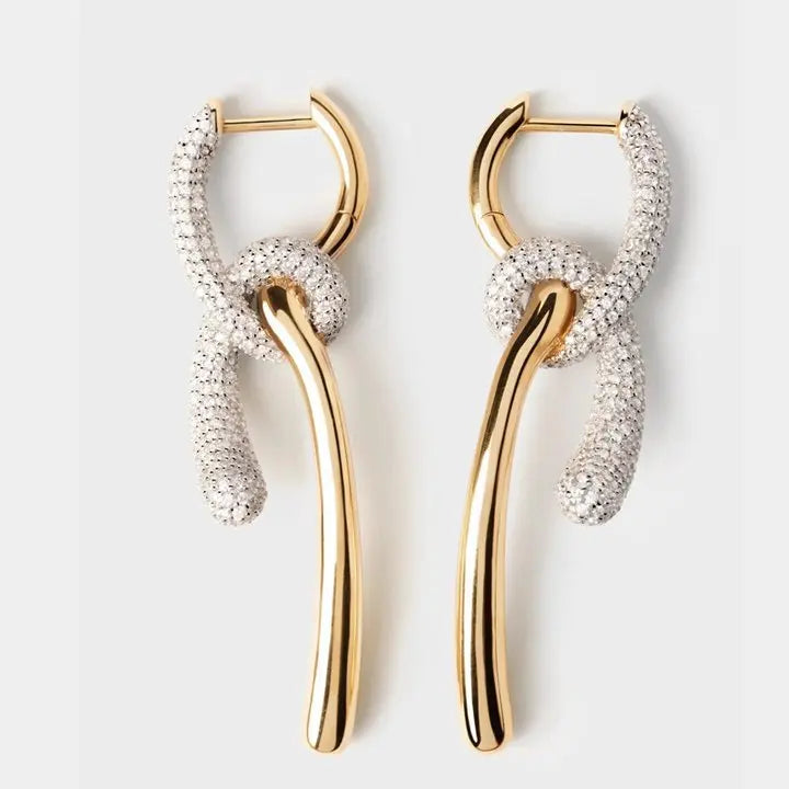 KNOTTED DESIGNER DROP EARRINGS