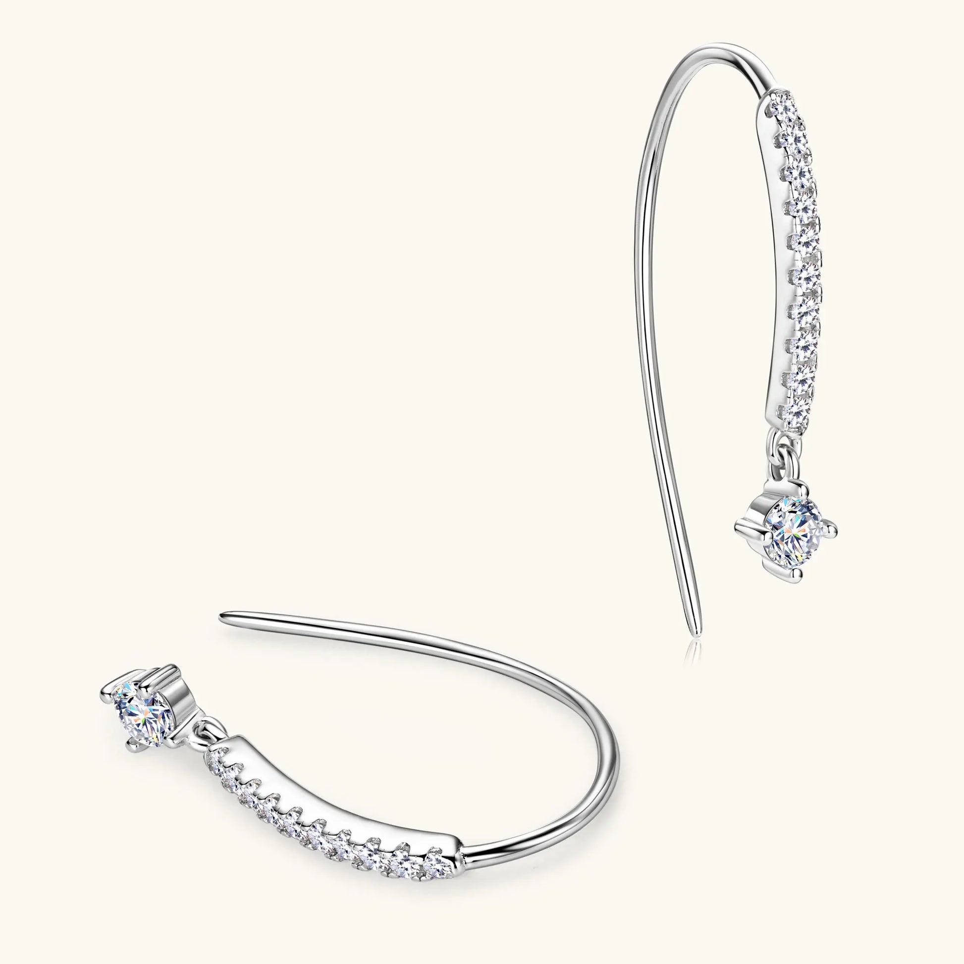 MOISSANITE STERLING SILVER EARRINGS
