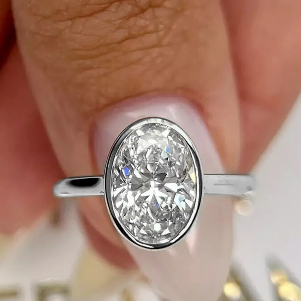 OVAL MOISSANITE ENGAGEMENT RING