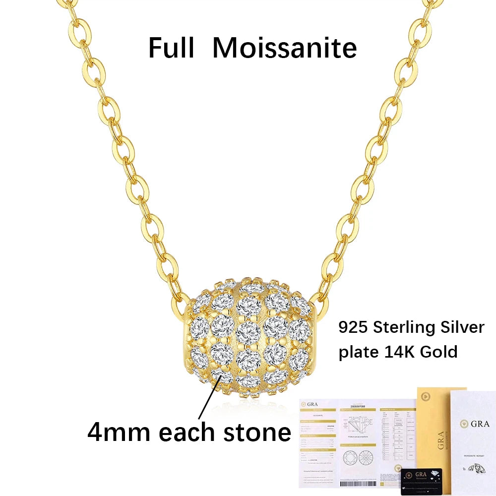 MOISSANITE GOLD PENDANT NECKLACE