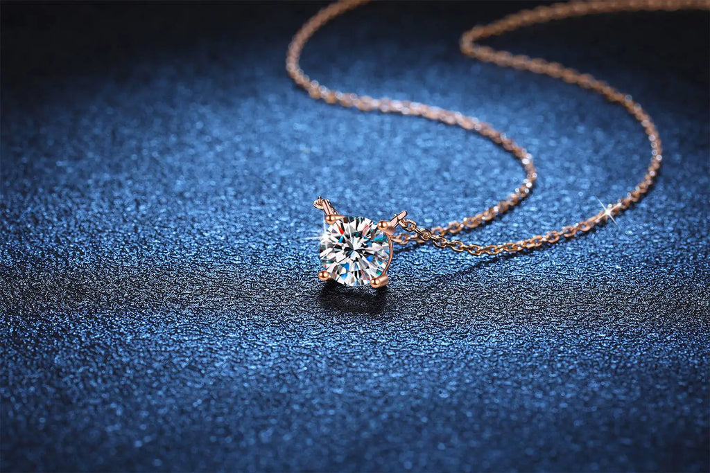 MOISSANITE SILVER WOMENS NECKLACE