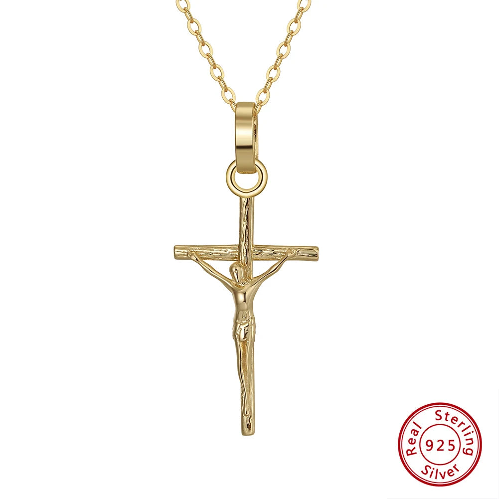 STERLING SILVER CROSS NECKLACE