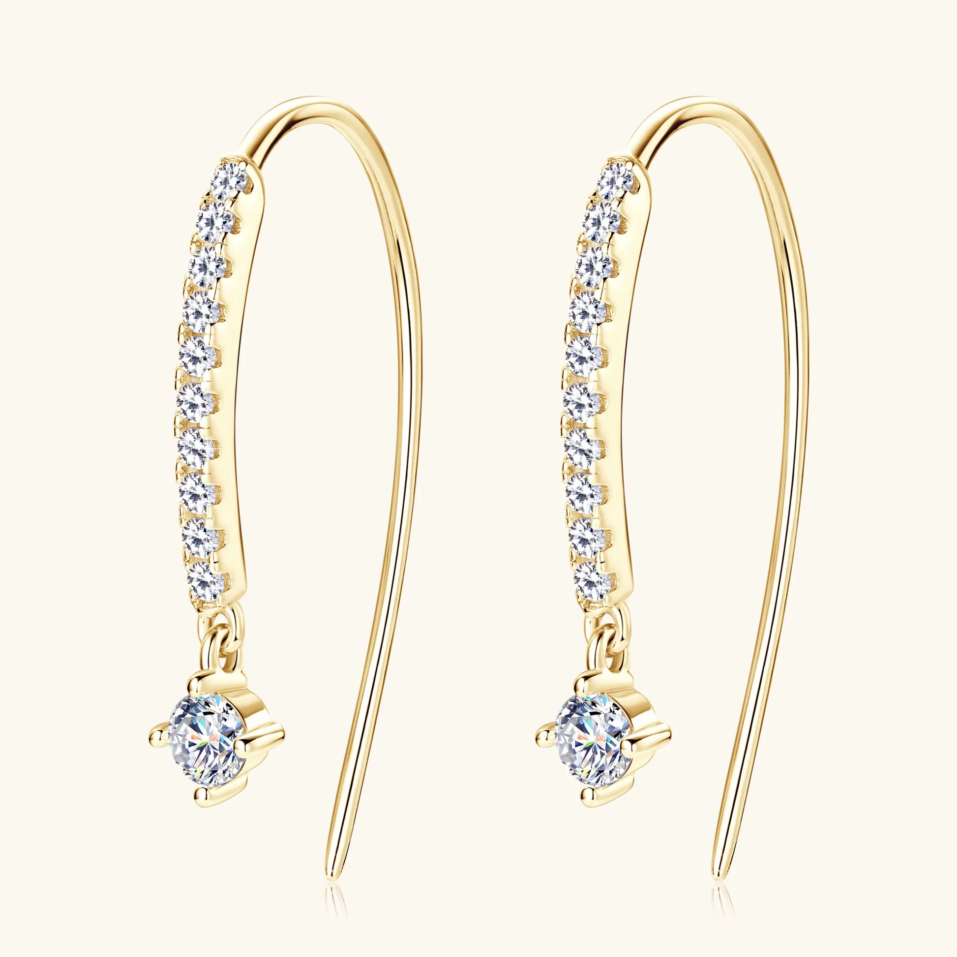 MOISSANITE STERLING SILVER EARRINGS