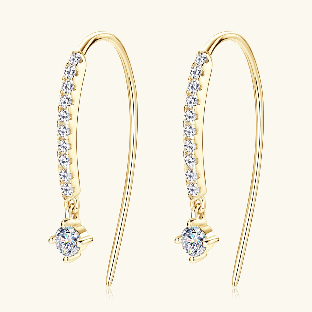 MOISSANITE STERLING SILVER EARRINGS